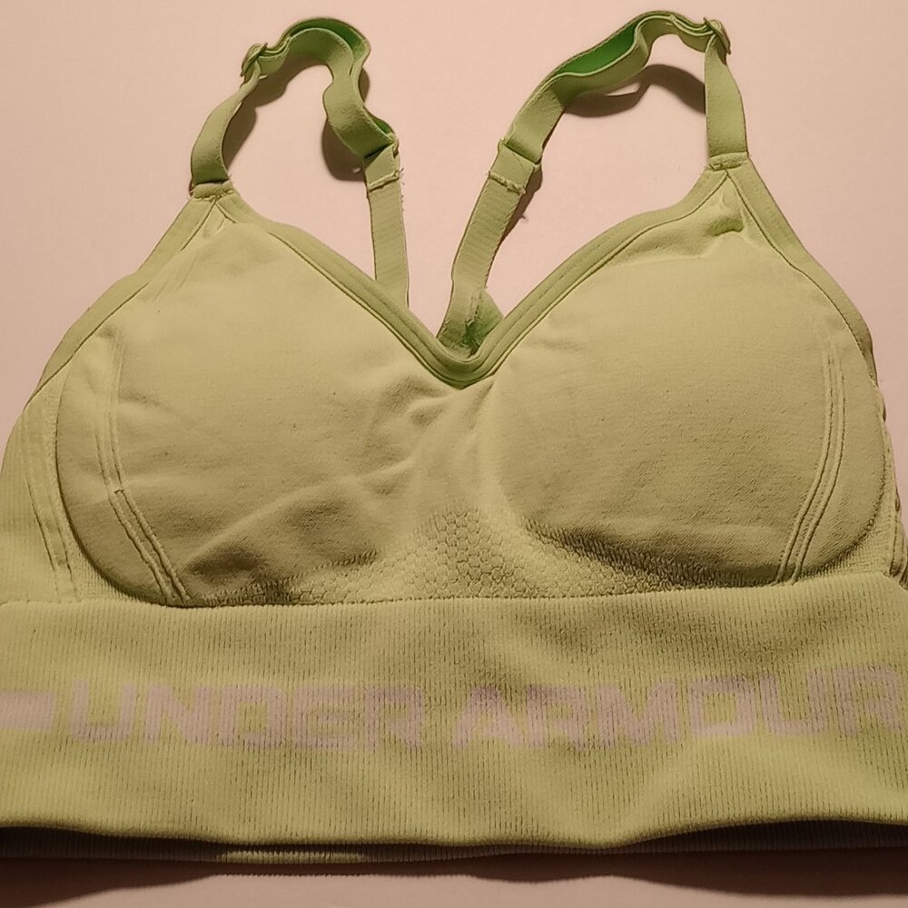 Under Armour Compression Wireless Padded Green Sport Bra Size XS
